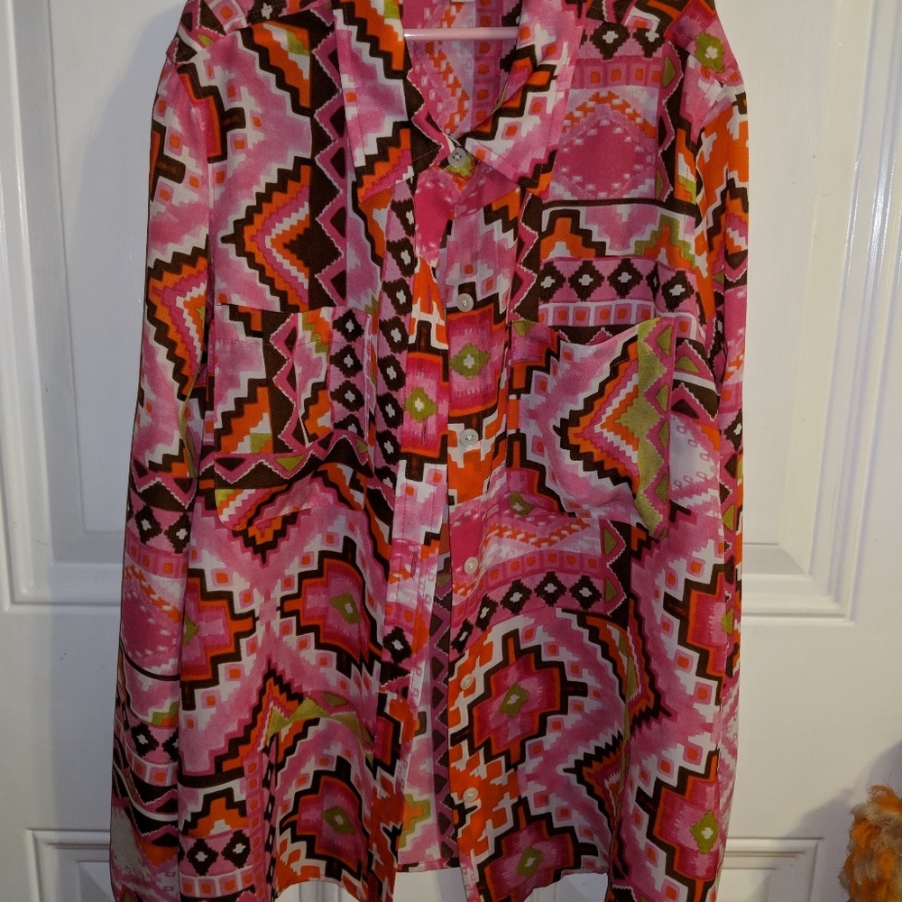 👣4-for-12 Jones New York floral blouse💐💐